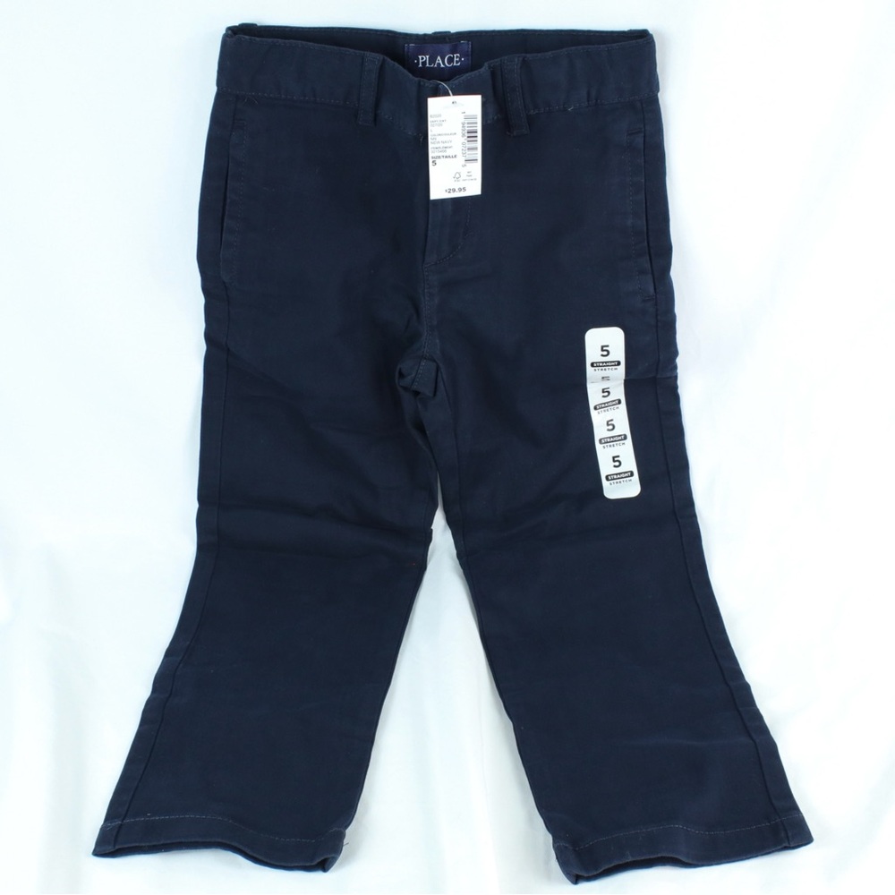 The Childrens Place Blue Straight Leg Stretch Pants Kids Size 5 - NEW